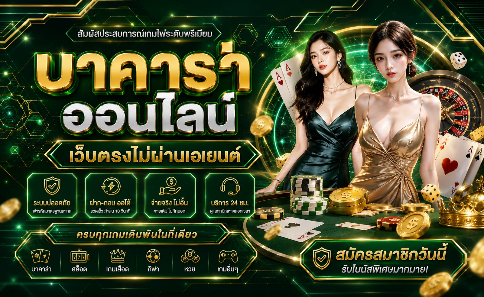 คาสิโนออนไลน์ EMERALD789 บาคาร่าสดถ่ายทอดสด