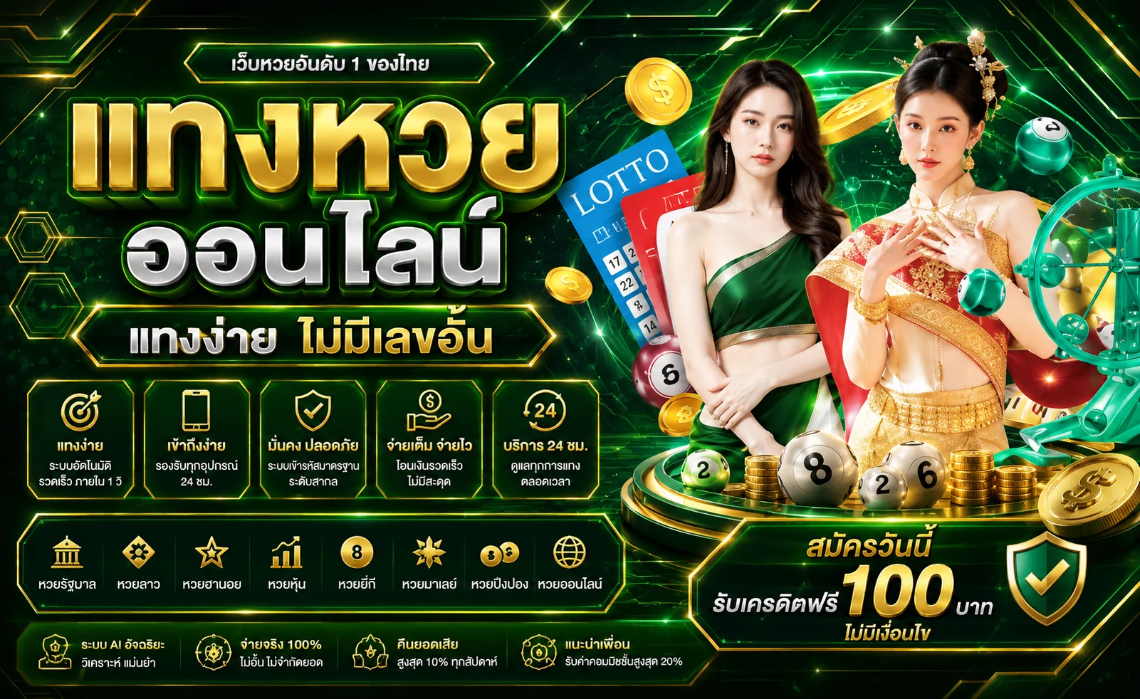 หวยออนไลน์ EMERALD789 แทงหวยจ่ายบาทละ 900