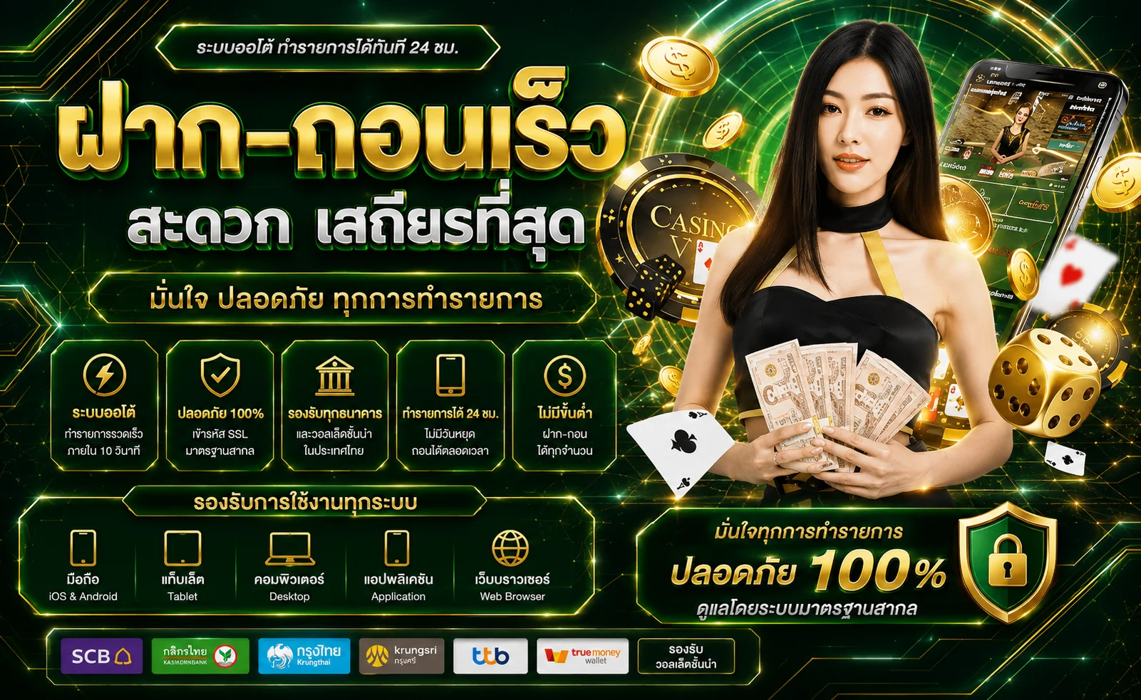 บาคาร่าออนไลน์ คาสิโนสดบน EMERALD789
